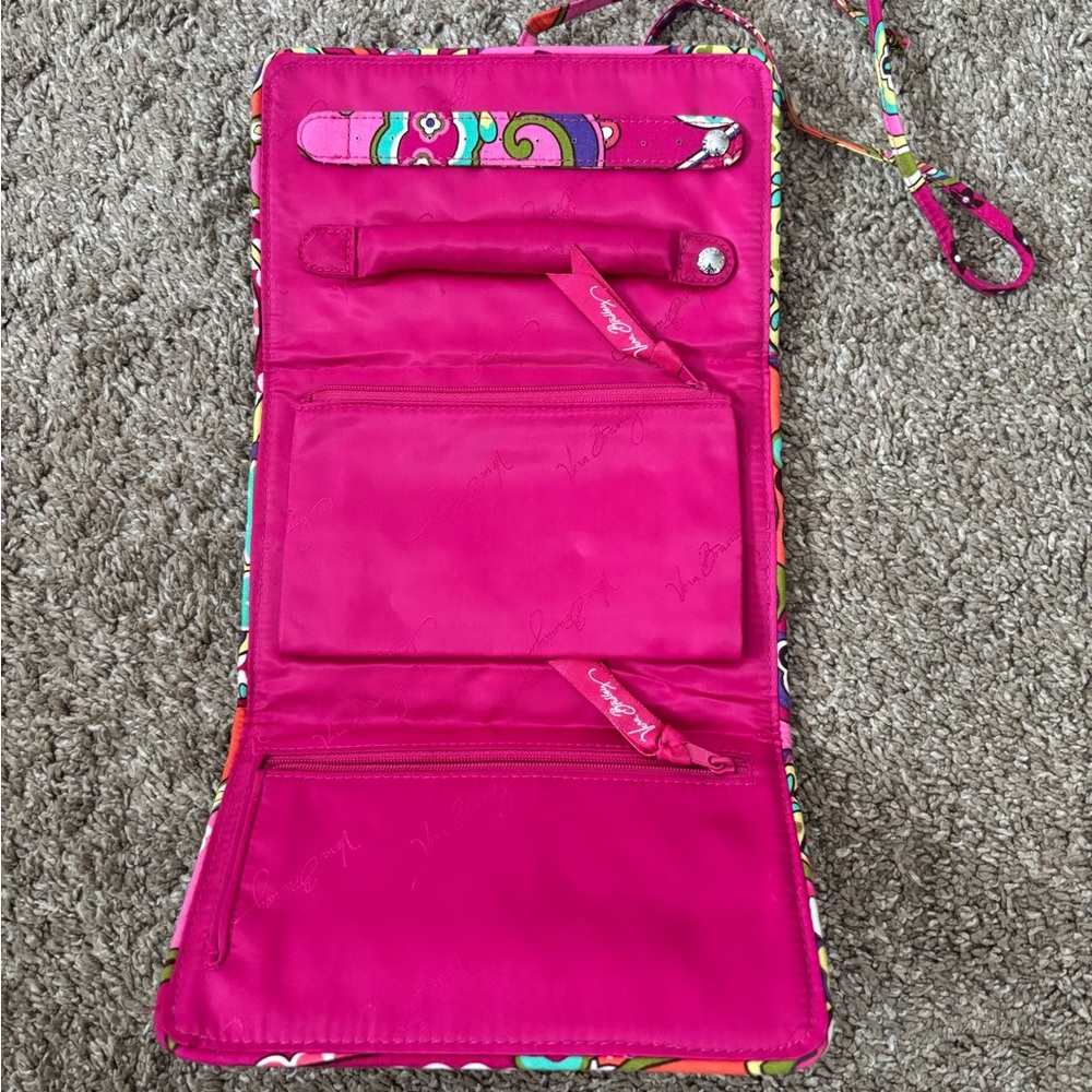 Bright Pink Travel Jewelry Organizer